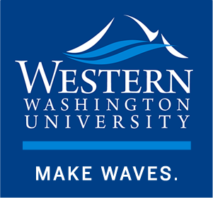 Western logo with a thick blue line separating the mountains and text