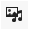 Media Library icon depicting a photo and a musical note.