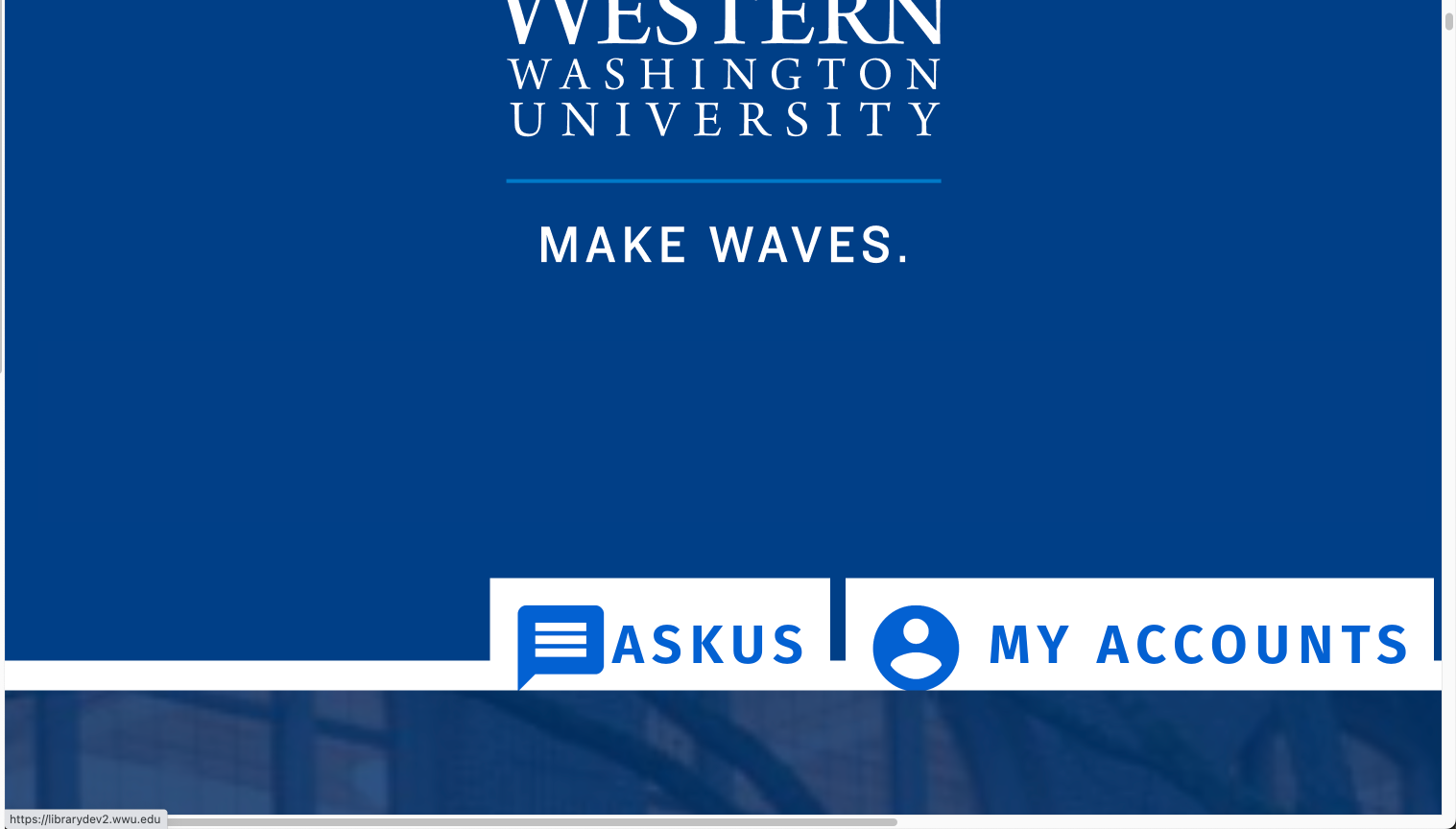 Two links appear underneath the Western logo and above main content